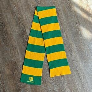 John Deere Yellow Green Stripe Scarf
